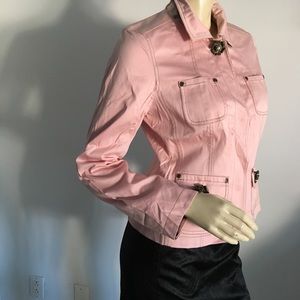 Due Per Due pink utility jacket with pockets Petite size